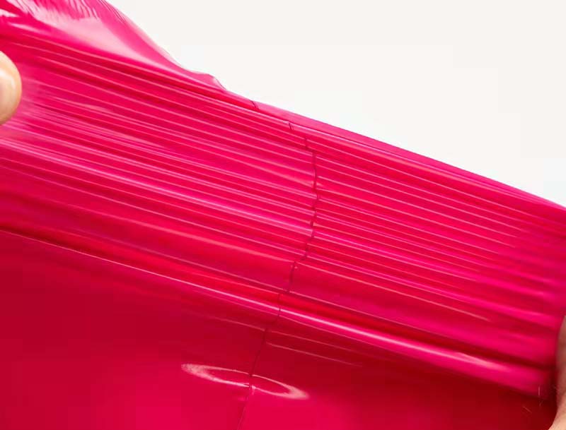 昆山玫红色快递袋-05