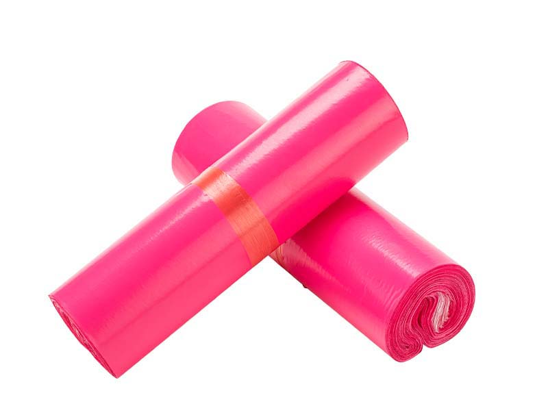 昆山玫红色快递袋-02